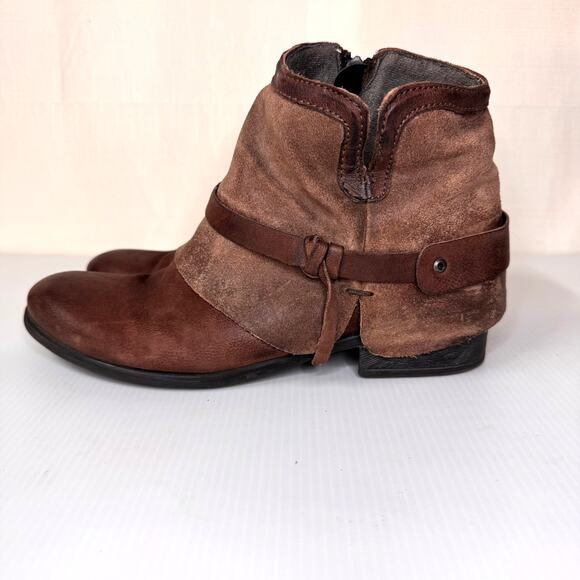MIZ MOOZ Seymour Bootie EU Size 40 Leather Cowgirl Slouchy Boho Western Slouchy - Picture 2 of 13